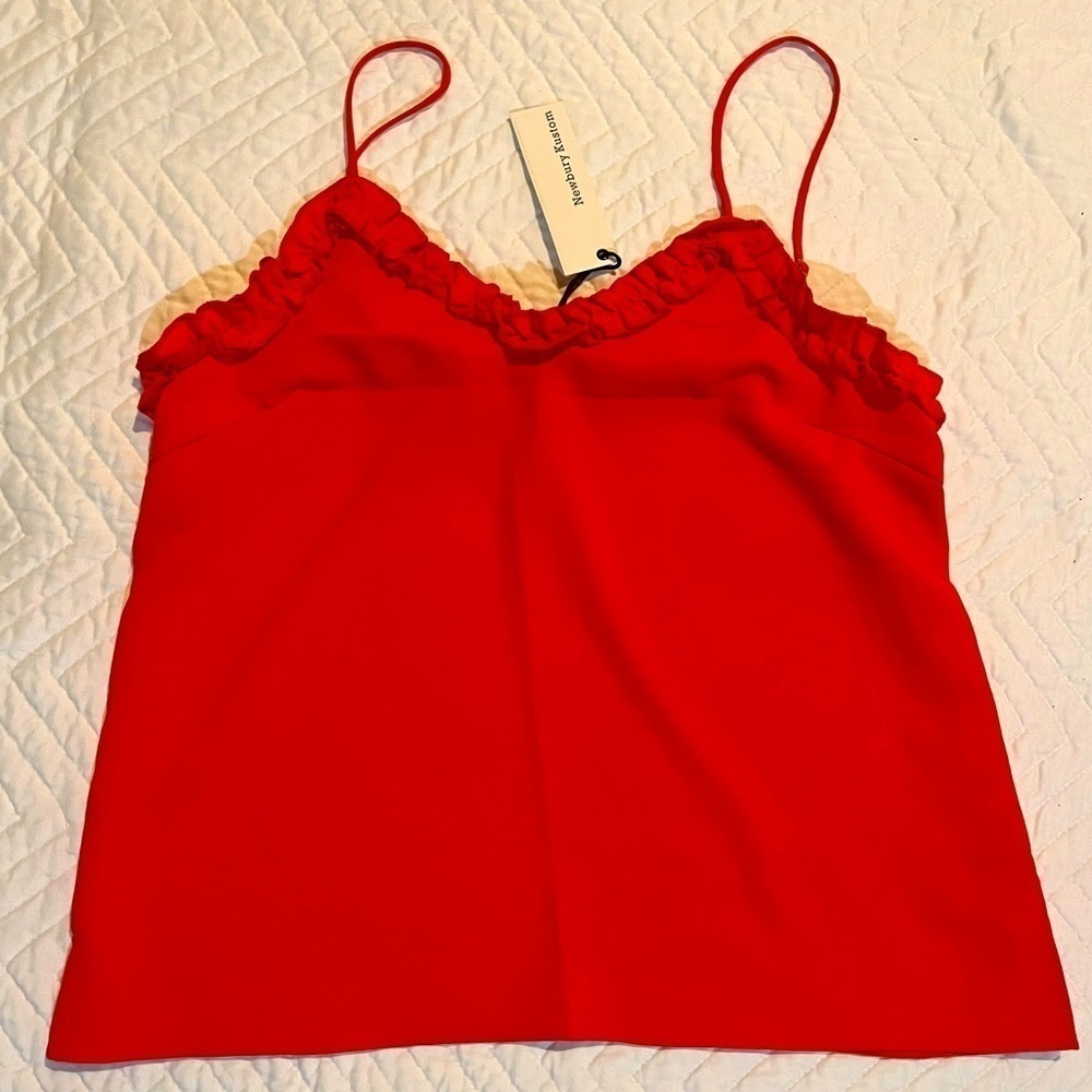 Newbury Kustom ruffle camisole size small NWT.